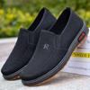 Sapatos de Tecido Novo Estilo com Solas de Borracha para Primavera e Outono, Sapatos Casuais Estilo Velho Pequim para Homens de Meia-Idade e Idosos, Sola Macia, Respirável, Versátil