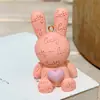 Chaveiro Original de Letras de Desenho Coelho da Sorte Feminino Fofo Criativo Exquisito Chaveiro de Carro Pingente de Bolsa Atacado