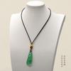 Corda de Abacaxi Ágata Top Bead Pingente Cordão Unissex Jade Colar Corda Ajustável Esmeralda Clavícula Corda de Pescoço