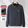 Nueva Chaqueta de Terciopelo Austriaco para Hombre, Chaqueta Casual de Otoño de Alta Gama con Cuello Alto para Papá de Mediana Edad, Tops para Hombres de Mediana Edad y Mayores