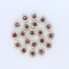 Direto da fábrica redondo girassol strass disco broche perfurado garra dupla flor strass faça você mesmo material para acessórios de cabelo feitos à mão atacado