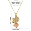 Collar con Colgante de Mariposa y Gota de Agua de Acero Inoxidable con Cristal de Zirconia de Colores Transfronterizo Joyería al por Mayor