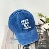 Explosiones Transfronterizas Estilo Retro Americano Casual Tendencia Gorra de Béisbol Lavada con Estampado I 'M BOB Visera Solar para Exteriores