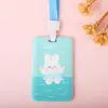 Funda protectora linda para tarjeta de autobús, insignia de tarjeta de comida para estudiantes, permiso de trabajo, certificado de control de acceso para exhibición en el campus, cubierta de tarjeta de fábrica, tarjeta de puerta