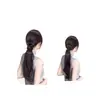 Peruca trança rabo de cavalo para mulheres, varinha mágica autoenrolante rabo de cavalo baixo, naturalmente volumosa, aumenta o volume do cabelo, peruca de cabelo sintético realista