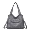 Venta al por mayor de bolsos de mujer transfronterizos, nuevo bolso tote, bolso de hombro bandolera de cuero suave, gran capacidad, moda retro, bolso de mujer