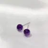 Qi Púrpura Vem do Leste Brincos de Ametista para Mulheres Design de Nicho Ins Moda de Luxo Leve Sentido de Alto Padrão Brinco de Metafísica Atacado