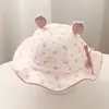 Chapéu de bebê menina infantil chapéu balde ajustável fino fofo menina morango criança pequena meses idade chapéu de sol outono inverno temporada