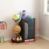 Cesta de Almacenamiento para Esterilla de Yoga, Almacenamiento de Equipos Deportivos y de Fitness para el Hogar, Estante Móvil para Raquetas de Bádminton, Mancuernas, Baloncesto