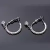Pendientes de Joyería Estilo Coreano en Forma de C Simples y Modernos Pendientes de Botón Tachonados con Pedrería para Mujer Fabricante Mayorista E166