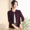 Suéter de Punto Holgado Estilo Nuevo 2026 para Madres, Primavera y Otoño, Manga Larga, Camisa Base Versátil a la Moda, Abrigo Cardigan