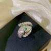 Anillo de Mariposa con Circonita Incrustada en Cobre Estilo Similar a Xiaohongshu para Mujer, Accesorios de Moda de Lujo Ligero con Perla Chapados en Oro Real de Alta Calidad