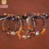 Atacado do Fabricante Contas Naturais de Ágata Dzi Tibet Mão Tecida Assento de Lótus Contas Daluo Pulseira Popular Corda de Mão Pronta