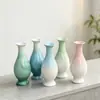Jarrón de Cerámica con Esmalte Cristalino Sencillo, Esmalte Craquelado Horneado en Horno, Decoración de Jarrón Hidropónico Estilo Zen, Adorno de Arreglo Floral de Escritorio