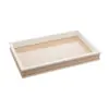 Bandeja de Madeira com Sisal Trançado Branca 37,5cm x 23,5cm x 4cm - Woodart