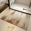 Tapete de chão de banheiro simples, resistente à sujeira, absorvente de água, secagem rápida, tapete para os pés para a entrada do vaso sanitário, tapete de diatomito antiderrapante para venda por atacado