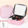 Bolsa de Maquillaje con Espejo LED, Bolsa de Maquillaje de Alta Gama, Bolsa Portátil de Gran Capacidad, Bolsa Portátil Multicapa de Alto Valor