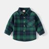 Camisa Nueva de Cuadros de Manga Larga para Niños y Niños de Mediana Edad, Camisa Cómoda de Algodón con Solapa de Primavera, Camisa de Niño Guapo Estilo Coreano