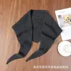 Xale triangular de tricô vazado 100% lã transfronteiriço, nova moda outonal, lenço versátil para sobreposição