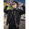 Chaqueta 2026 High Street Detroit para Hombre, Primavera y Otoño, Estilo Retro Americano, Elegante y Genial, Marca de Moda, Sensación de Alta Gama, Cierre de Cremallera