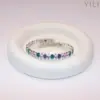 Nuevo Pulsera Colorida de Zirconia Transfronteriza con un Toque de Lujo Ligero, de Nicho y de Alta Gama, Presentando una Sola Fila de Piedras y un Diseño Abierto
