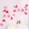 Conjunto de decoração de casamento com adesivos longos de personagem "feliz", cortinas penduradas e guirlandas de borboletas para decorar o quarto e a sala de estar da nova casa