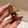 Presilha de Garra Pequena Exquisita, Grampo Versátil Estilo Coreano para Franja e Cabelo Lateral, Presilha de Cabelo Verde Sólido Fofa para Meninas