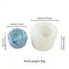 Vela de Aromaterapia Flor com Molde de Silicone DIY Decoração de Carro Rosa Molde para Sabonete Artesanal de Aromaterapia Gesso Ornamento