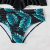 Bikini Sexy de Dos Piezas Estilo Europeo y Americano Transfronterizo 2026 con Volantes y Tirantes para Mujer, Adecuado para Playa y Aguas Termales