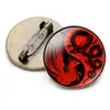 Accesorios al por mayor Patrón Yin-Yang Tai Chi Bagua Huella de pata de gato Broche Redondo de Piedra de Tiempo Insignia Moda Estilo Viajero