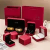 Caja de Joyería para Anillo de Boda Octagonal, Caja de Joyería para Pendientes con Logo Personalizado, Caja de Empaque para Pulsera de Joyería Dorada