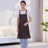 Delantal Uniforme de Color Sólido Personalizado con Correas para Cocina, Publicidad de Alimentos, Impresión de Logotipo, Estilo Simple, Sin Mangas