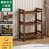 Estante de Almacenamiento para el Hogar Estante de Almacenamiento Multicapa Estante Sencillo para Cocina Estante de Almacenamiento Estante Pequeño de Bambú Estantería de Bambú Nan para la Sala de Estar
