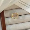 Anéis Abertos Cruzados Europeus e Americanos, Nicho de Alto Padrão, Anéis Simples e Modernos, Borboleta Elegante Combinada com Liga Metálica Joia de Mão Medieval