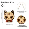 Colgantes de Madera 2D Lindos y Divertidos con Forma de Mascota para Halloween, Decoraciones de Atmósfera Festiva, Adornos Colgantes, Accesorios, Regalos