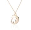 Collar de oso hueco de luna, colgante de oso de luna, cadena de clavícula, 19 años, comercio exterior, nueva joyería al por mayor