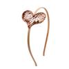 Xin Tian diadema nueva transfronteriza Europa y Estados Unidos Día de San Valentín diadema simple de lentejuelas con forma de corazón de durazno 0.5 suministro de horquillas finas