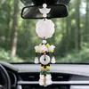 Colgante de perfume de coche de fábrica Xiangyun, calabaza de loto de jade verde, colgante creativo para decoración de coche, accesorios para coche al por mayor