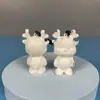 Oso fluido blanco en bruto diy hecho a mano red popular oso violento fluido adornos tienda hecha a mano puesto de mercado comercio exterior suministro al por mayor