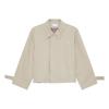 MTLCLOTHES ropa de hombre otoño versión coreana de logo metálico solapa retro corta simple casual chaqueta abrigo