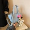 Casual Textive Simple 2025 Primavera Diseño Nicho Nueva Moda Bolso de Hombro Cruzado para Mujer Bolso Tipo Cubo