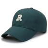 Gorra de béisbol bordada nueva R para mujer, estilo japonés, para todo tipo de partidos, estilo coreano, deportiva, informal, curva, a la moda.