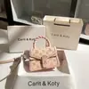 Dropshipping Moda Tendência Nicho Bolsa de Palha Tecida 2026 Primavera Alta Qualidade Pequena Quadrada Embossada Atacado