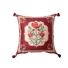 Almohada decorativa retro americana roja festiva para sala de bodas, sofá, regalo de boda, flor de boda, almohada con carácter Xi
