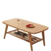 Mesa de centro apartamento pequeño sala de estar nórdica hogar simple minimalista moderno casa de alquiler mesa lateral de sofá mesa de centro de doble capa mesa pequeña