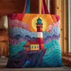 2026 Serie Transfronteriza Nuevo Estilo de Pintura al Óleo Impresión Digital Bolso de Mano de Moda Popular Bolso Tote Acolchado de Hombro Único