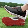 X556 Zapatos de Golf para Primavera y Verano para Hombre Transpirables Clavo Roto Antideslizante Hebilla de Perilla Zapatos Deportivos Casuales para Exteriores