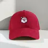 Chapéu Bordado de Papai Noel para Mulheres, Vermelho Circunferência de Cabeça Grande, Boné de Beisebol que Afina o Rosto, Boné Versátil Casual para Proteção Solar Duckbill para Homens