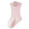 Calcetines para bebé, nuevo modelo otoño 2026, sin costuras, holgados, hasta la mitad de la pantorrilla para recién nacidos, diseño lindo de dibujos animados, algodón peinado Clase A