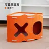 Rascador Triangular para Gatos, Rascador Vertical para Gatos, Montaje en Pared, Nido para Gatos de Dos Niveles, Casa para Gatos Escondite de Fieltro, Adecuado para Todas las Estaciones